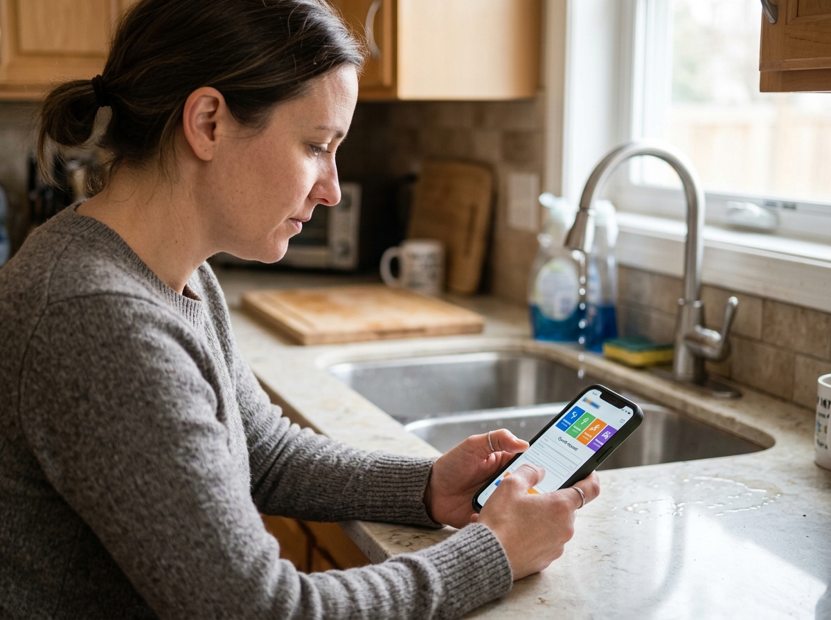 Homeowner requesting a quote on a contractor website on a phone