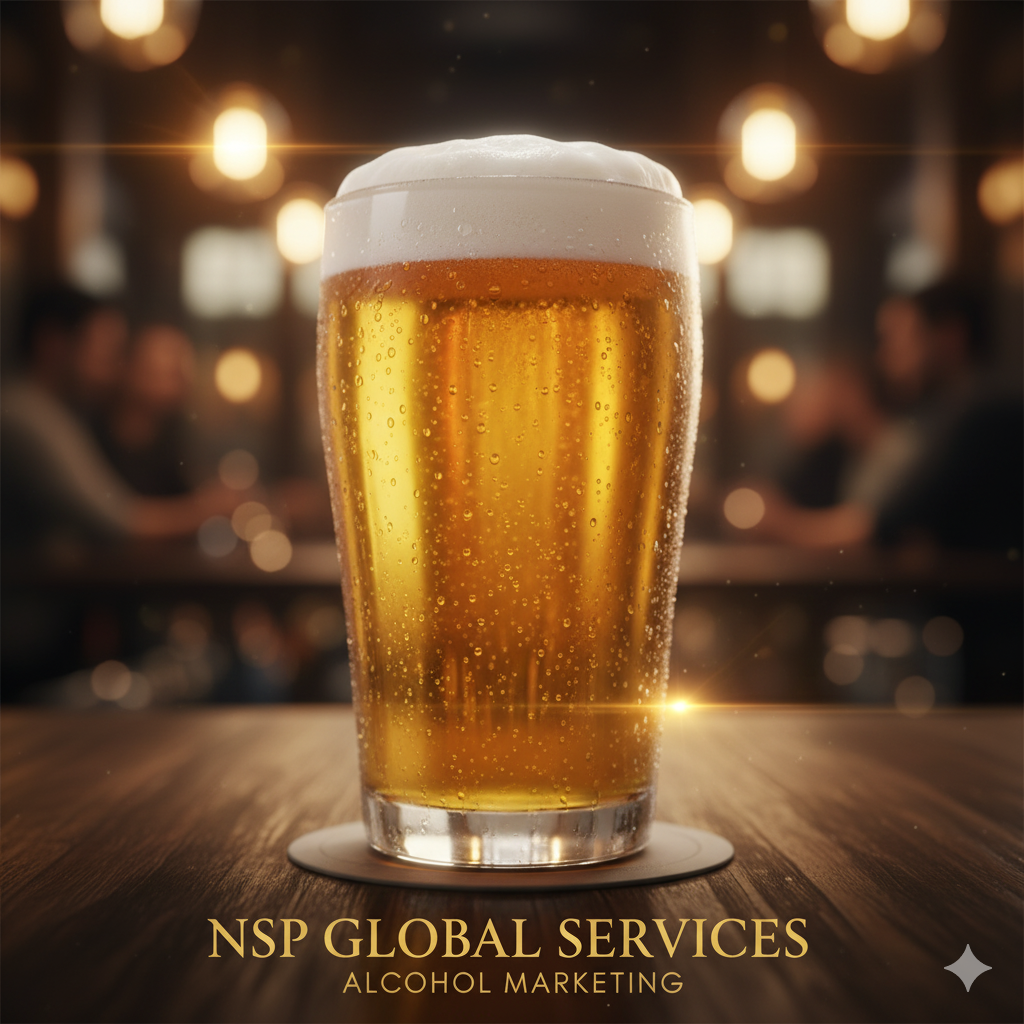 Cold craft beer served at a bar