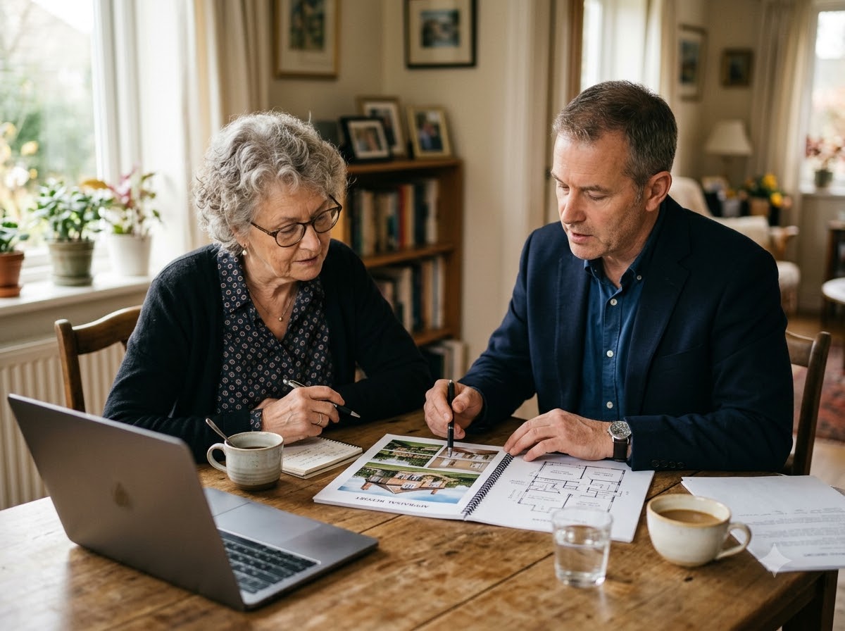 Homeowner and attorney discussing a private appraisal report
