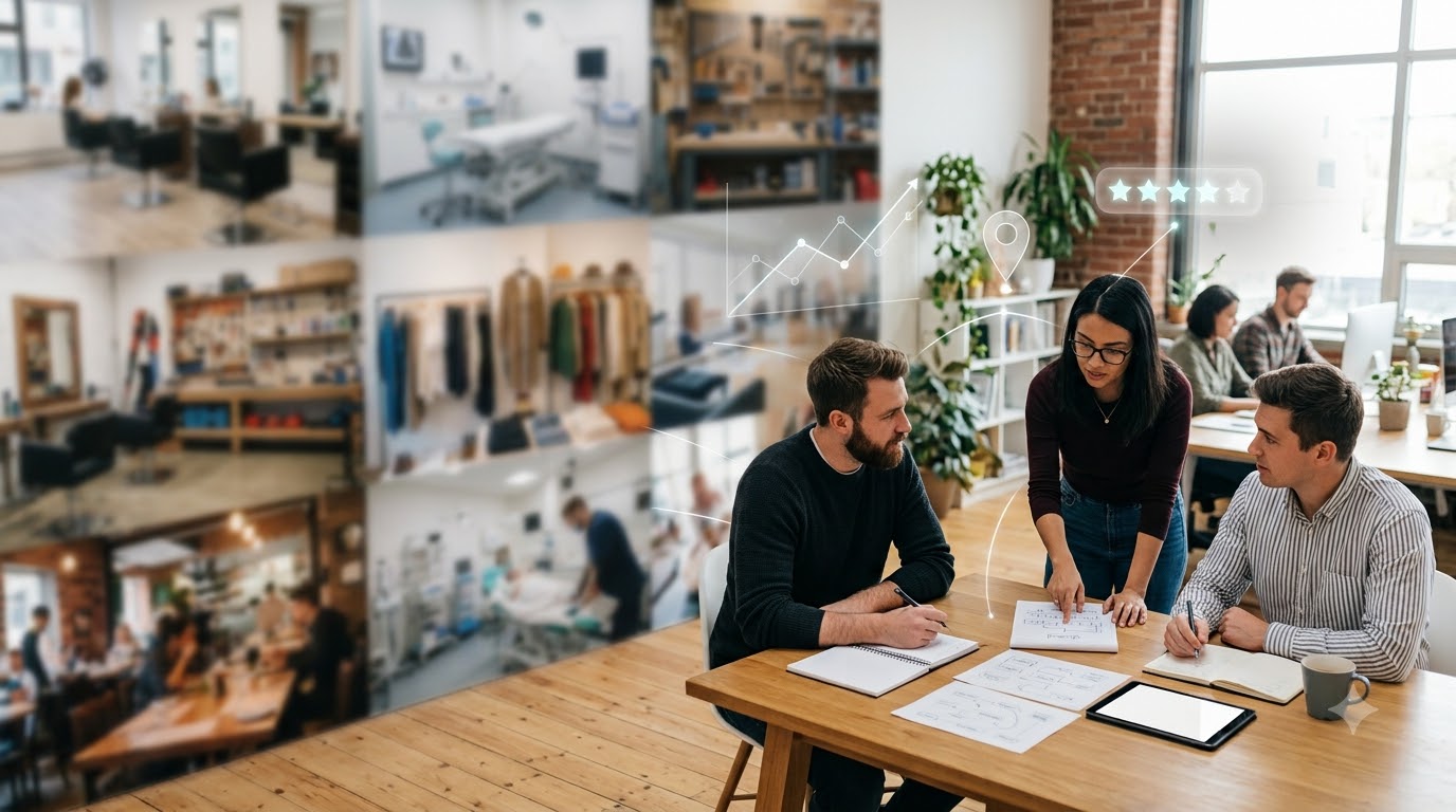 SEO team planning search strategies for many types of business